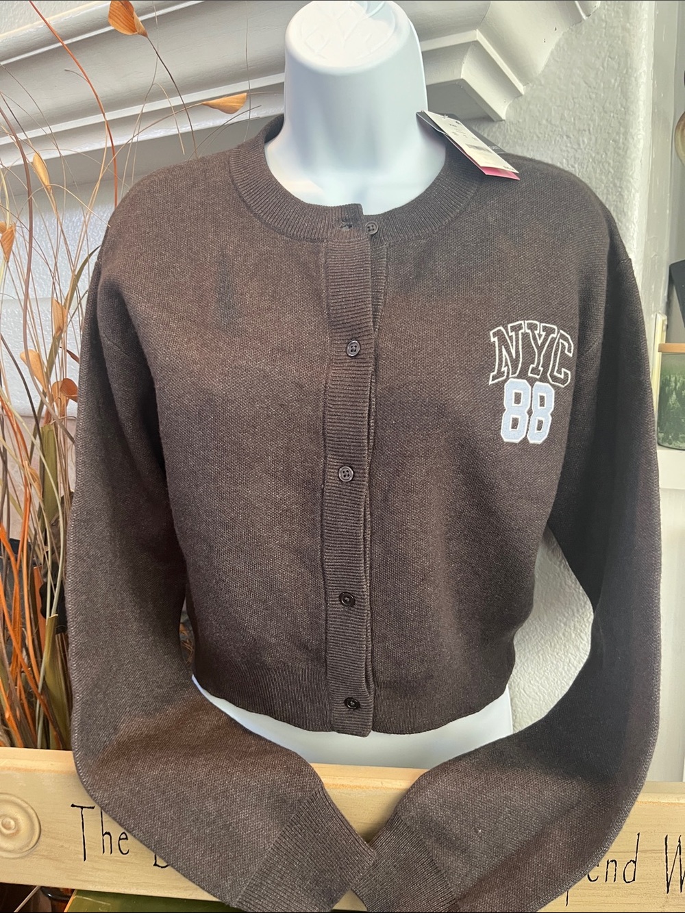 Grayson Threads Brown Teddy NYC Intarsia Sweater